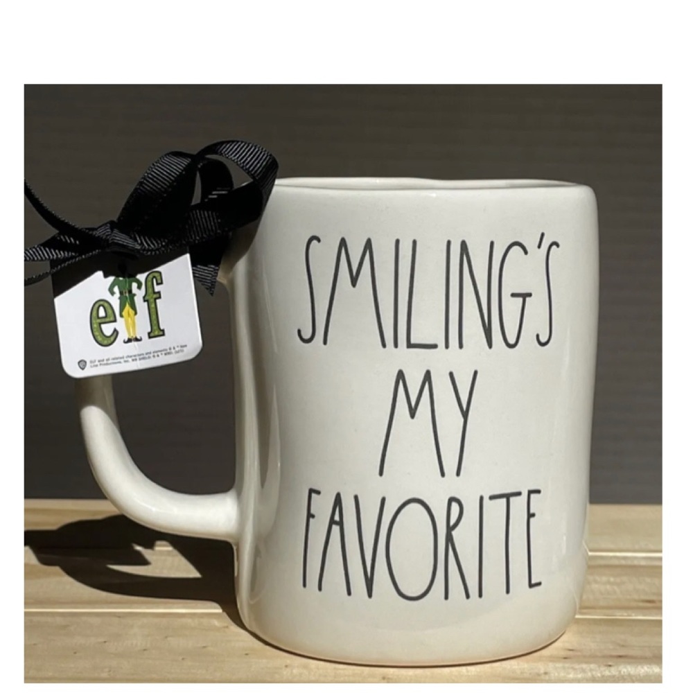 NEW Rae Dunn Elf Smiling’s My Favorite 20th Year Anniversary Ceramic Mug